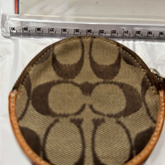 Brown and Tan Coach Coin Purse - Picture 4 of 5